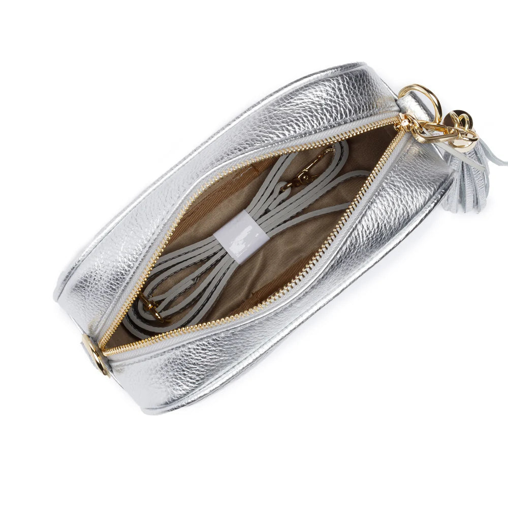 Elie Beaumont Silver Crossbody Bag