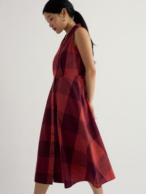 Seasalt Lavandin Umber Sleeveless Carved Wood Dress