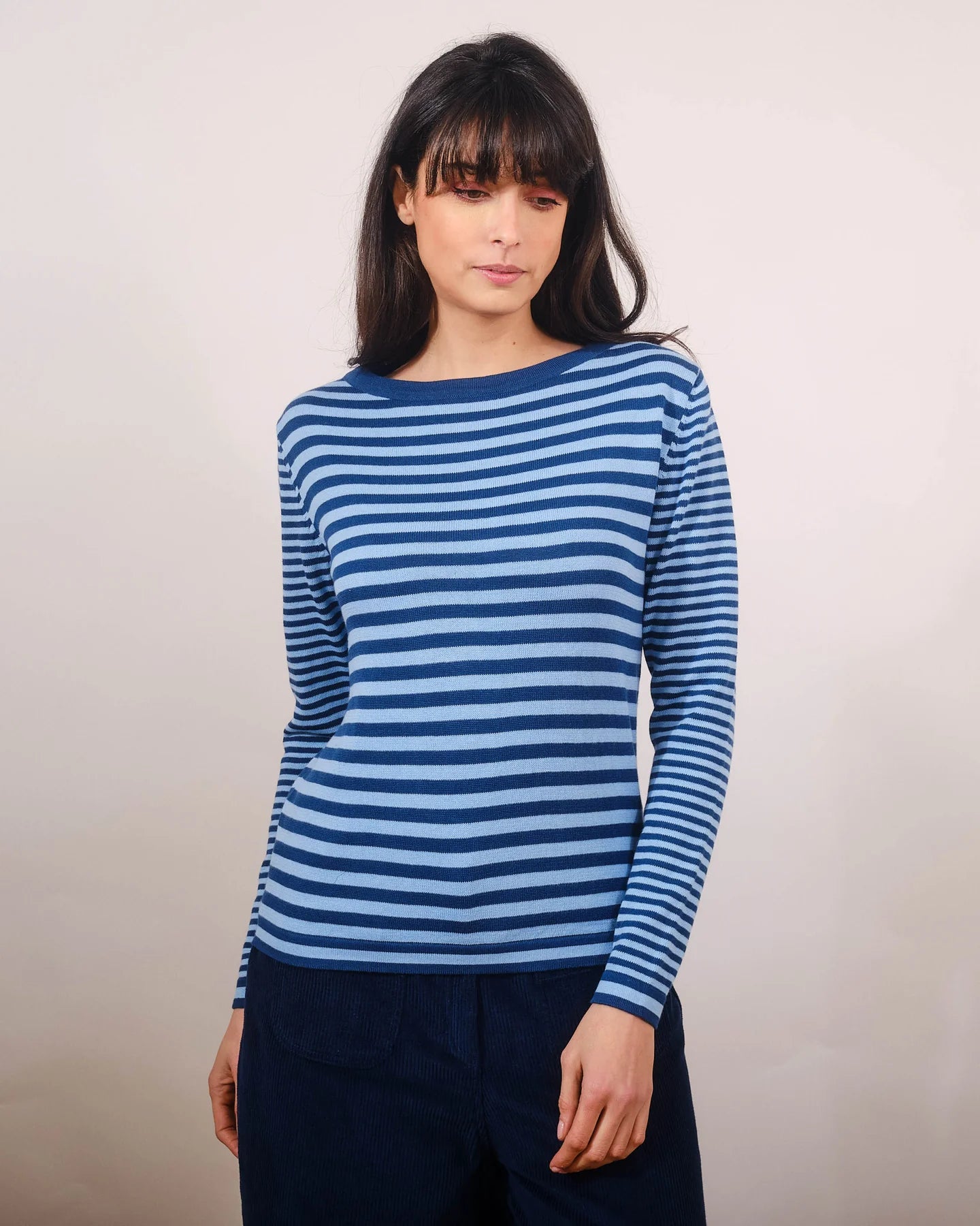 Pretty Vacant Light Blue & Navy Stripe Sweater