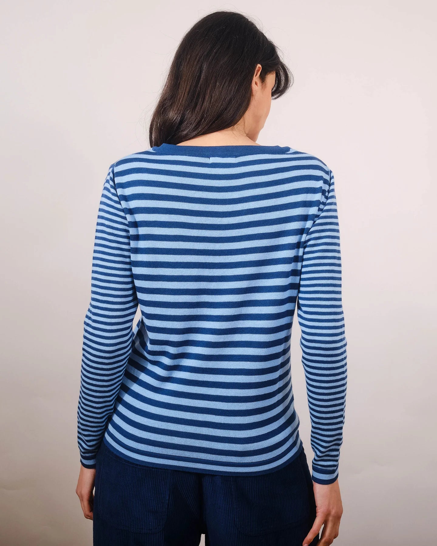Pretty Vacant Light Blue & Navy Stripe Sweater