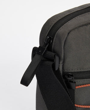 Barbour Arwin Canvas Charcoal/ Ginger Crossbody Bag