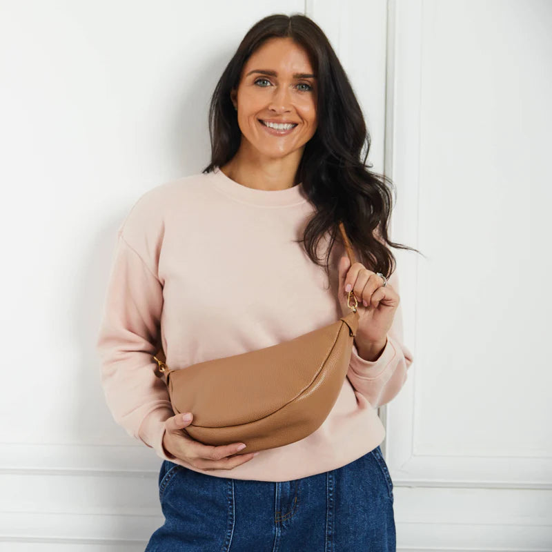 Elie Beamont Camel Hobo Bag