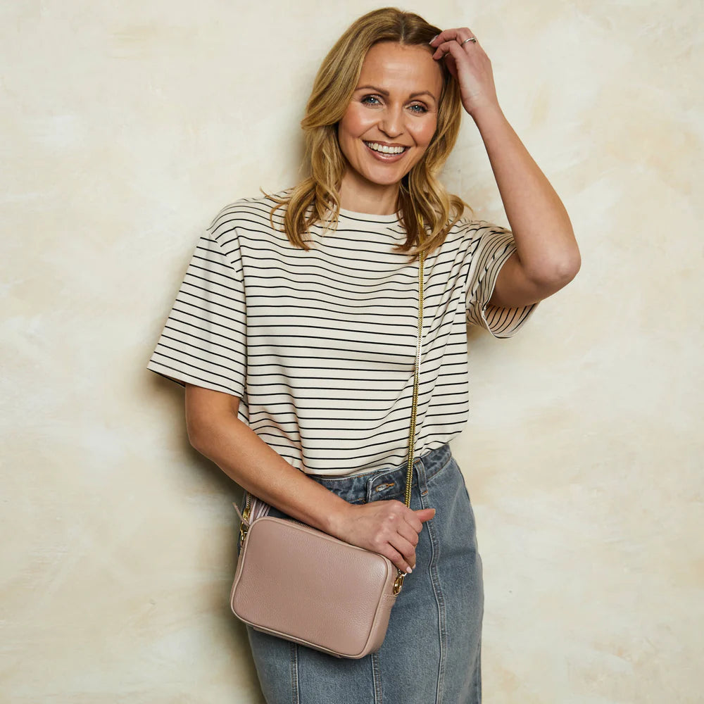 Elie Beaumont Blush Crossbody Bag