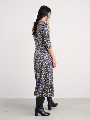 Seasalt Collaged Anemone Dark Violet Veronica Dress