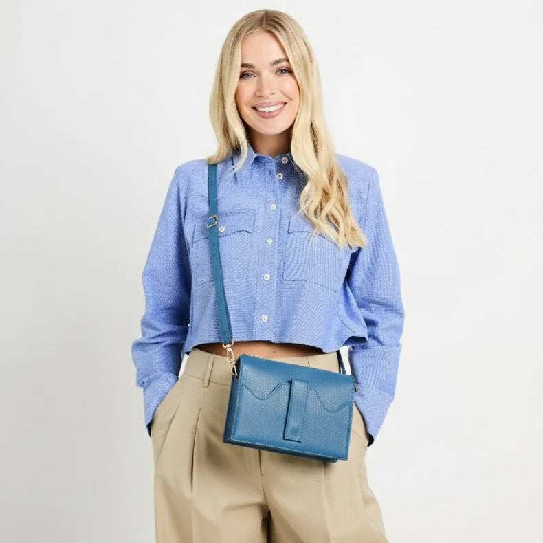 Elie Beaumont Vista French Blue Bag