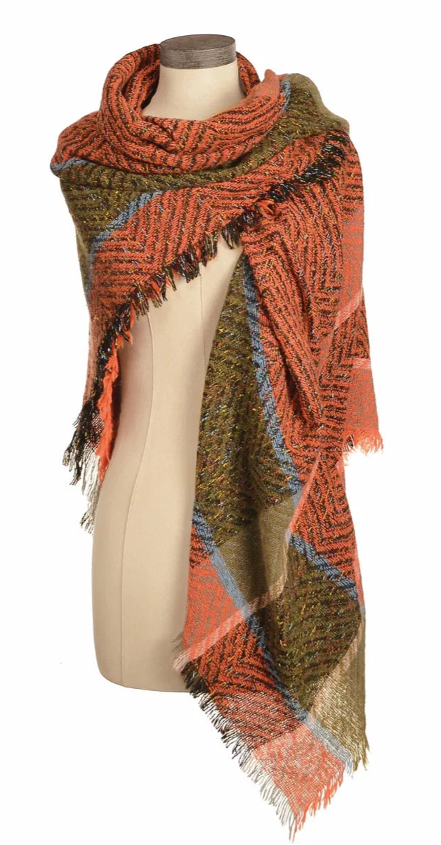 Hot Tomato Terracotta Square & Toasty Scarf