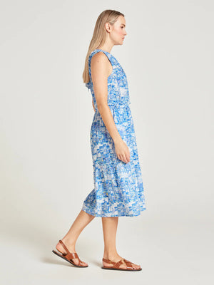 Thought Azure Blue Imogen Organic Cotton Dress