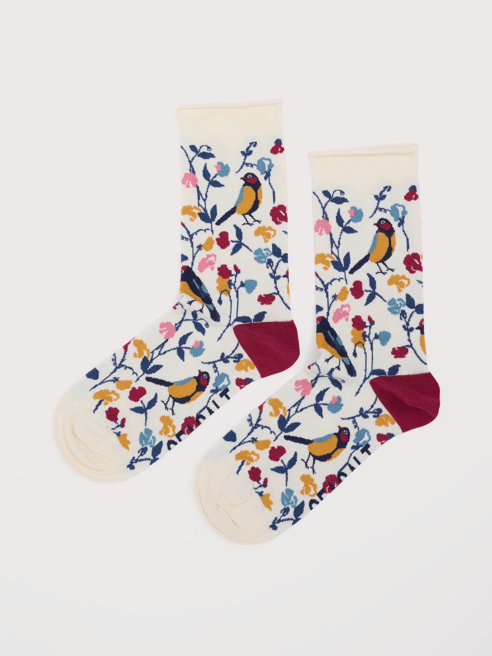 Seasalt Sweet Pea Bird Chalk Women's Bamboo Arty Socks