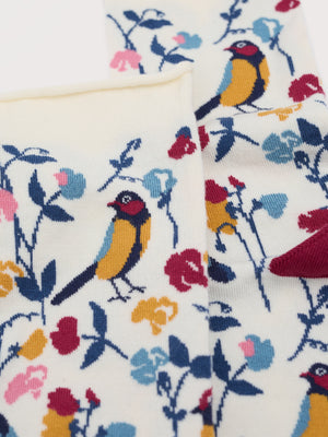 Seasalt Sweet Pea Bird Chalk Women's Bamboo Arty Socks