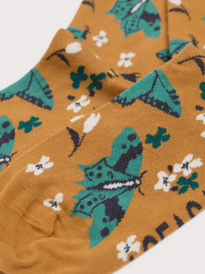 Seasalt Wing Flower Mango Women's Bamboo Arty Socks