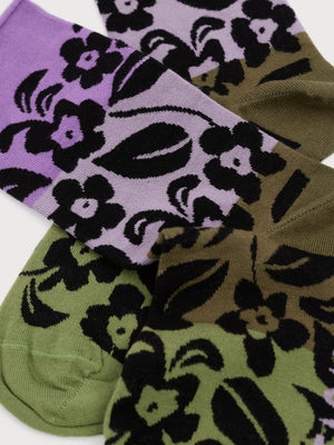Seasalt Winsome Floral Mix Women's Bamboo Arty Socks