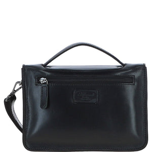Ashwood Medium Black Leather Satchel