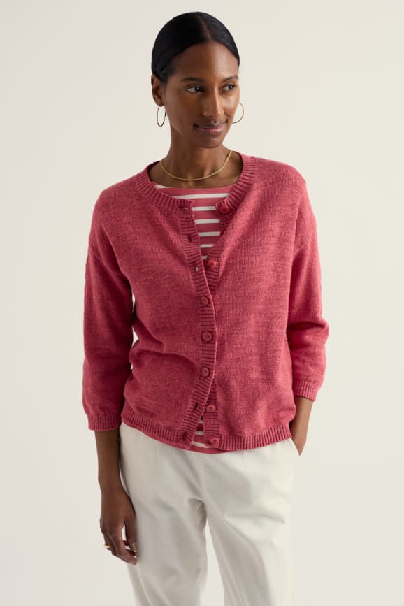 Seasalt Echinacea Pentire Steps Linen & Organic Cotton Cardigan