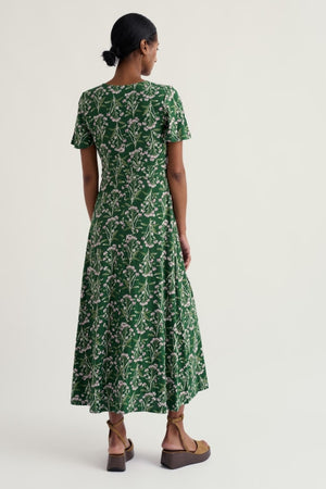 Seasalt Pressed Pansies Sail Half Sleeve Chateaux Dress