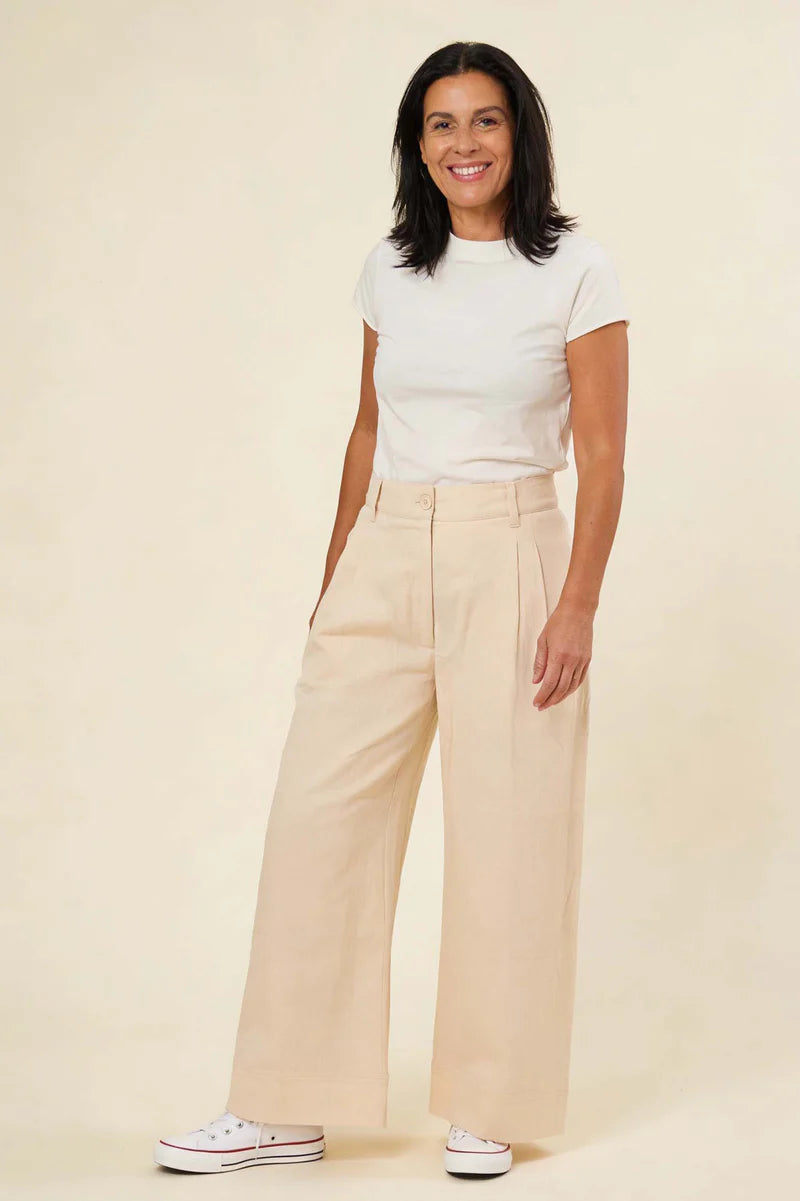 Pretty Vacant Eden Sand Linen Culottes