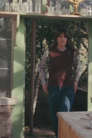 Lily & Me Chocolate Eva Tank Fleck Knit