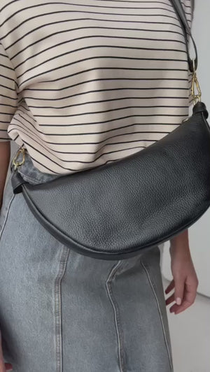 Elie Beamont Black Hobo Bag