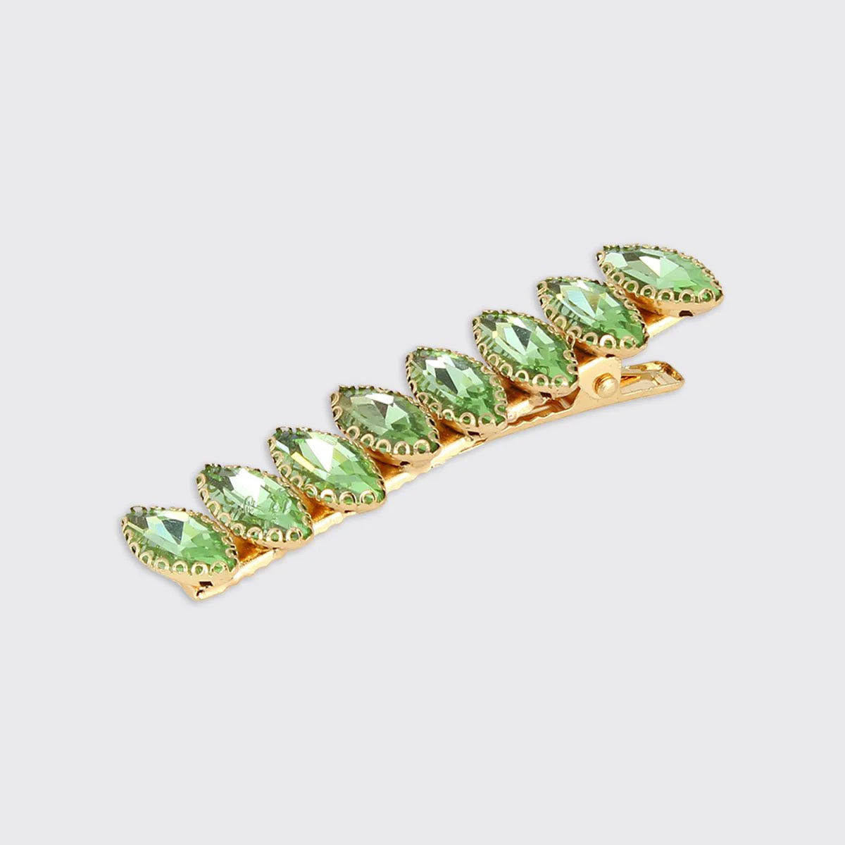 Millie Mae Peridot Green Teardrop Jewelled Hair Clip