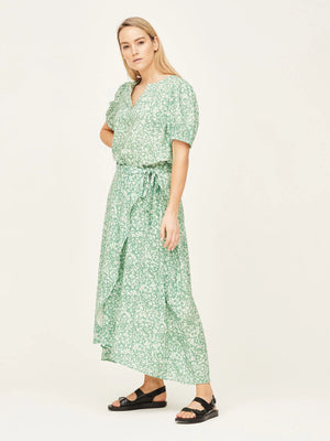 Thought Cassia Green Wrap Skirt