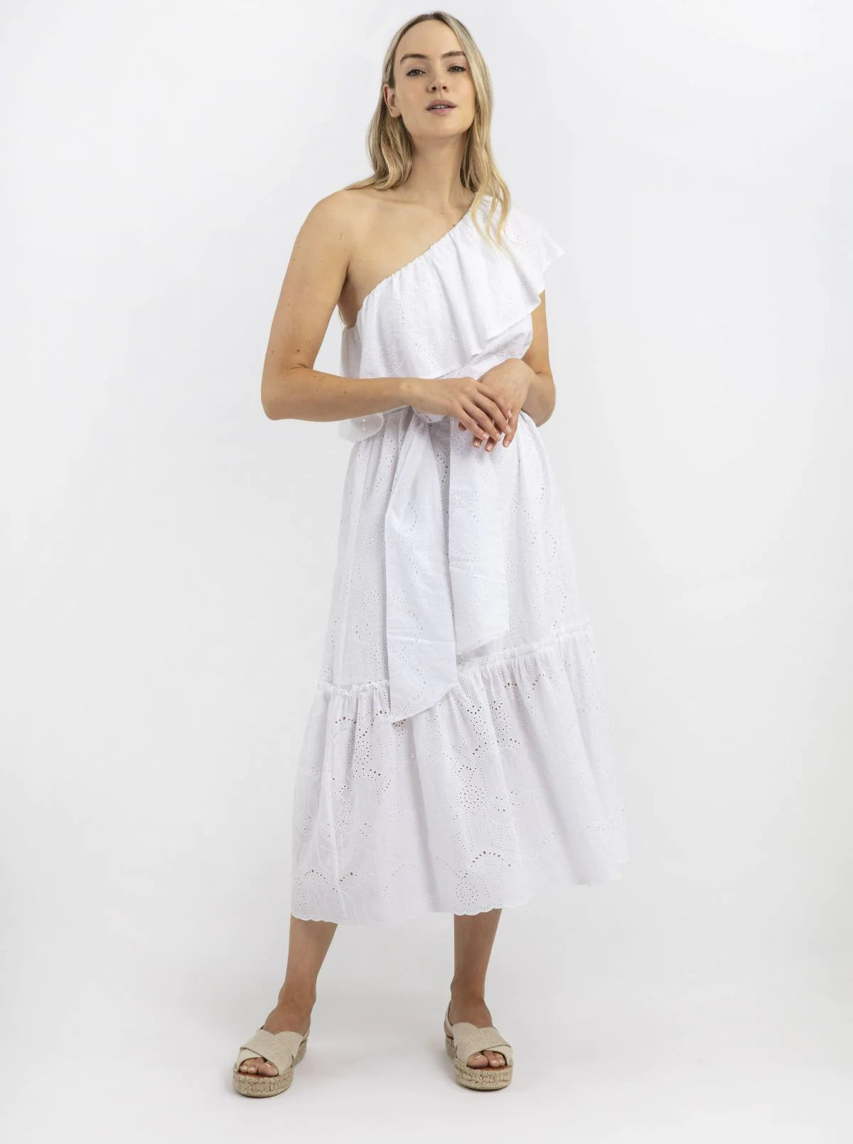 Thought Carmen Organic Cotton Broderie Maxi Dress