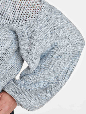 Thought Foam Blue Chunky Organic Cotton Knit Jumper