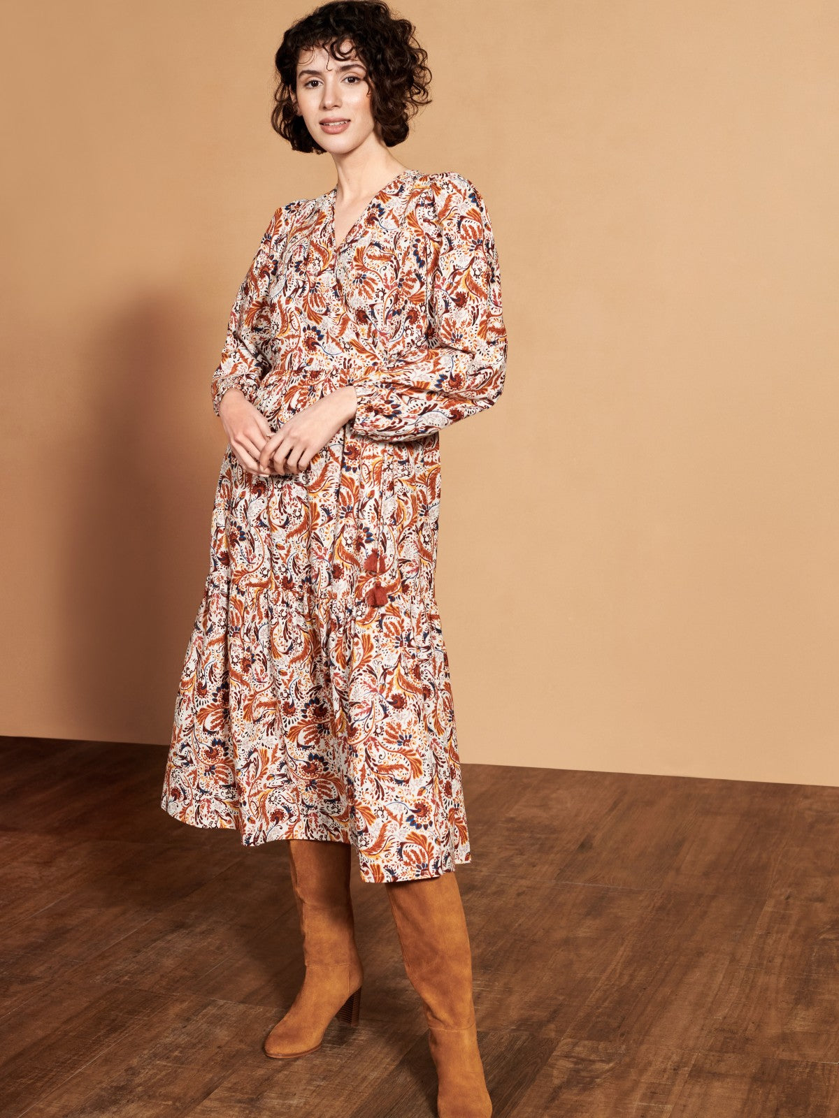 Thought Multi Takakura Hemp & Organic Cotton Wrap Dress